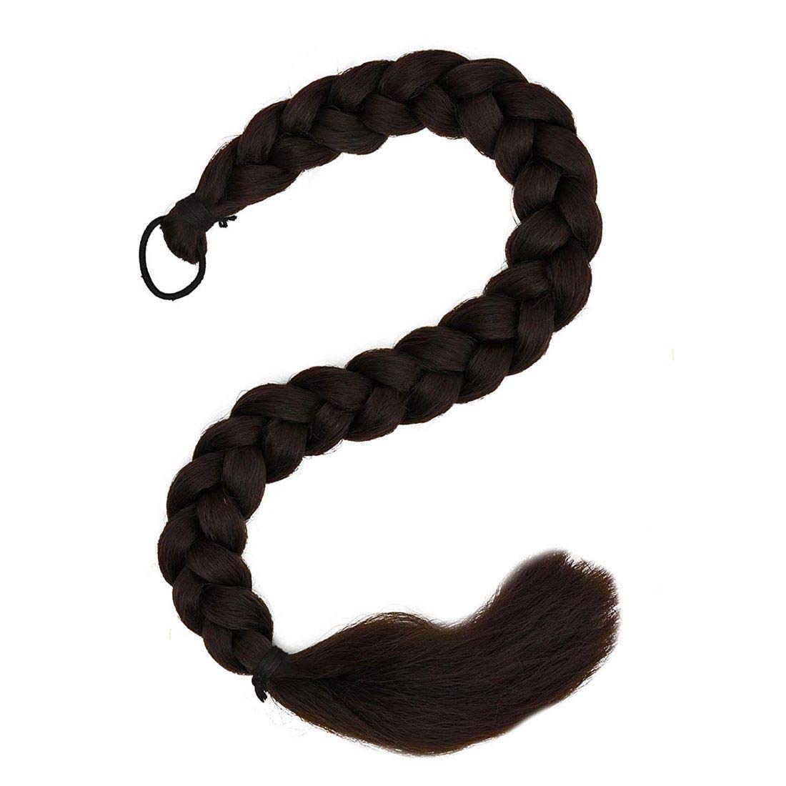 Vanshika Sales Women's Synthetic Hair Extension - Natural Brown Choti for Braids, Ponytails & Hairstyling