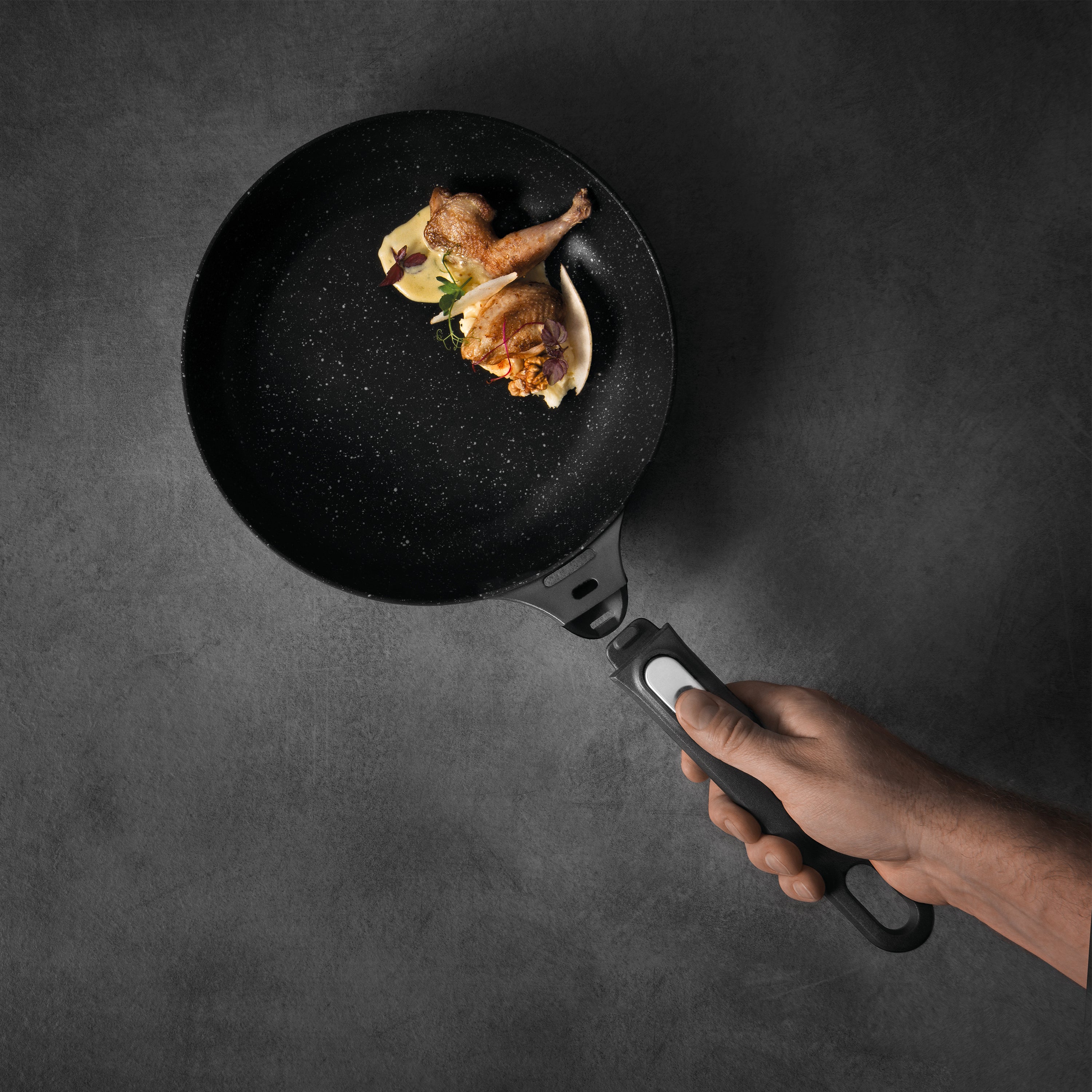BergHOFF GEM 10-Inch Nonstick Fry Pan with Detachable Handle - Black Ceramic Coating for Healthy Cooking | Perfect for Induction, Gas & Electric Stoves | Ideal for Sautéing, Frying & Omelets