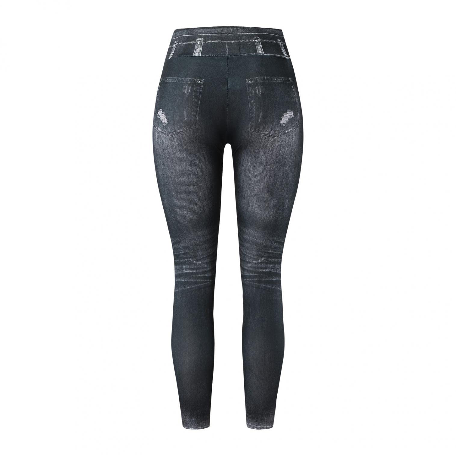 Women's High Waisted Tummy Control Yoga Leggings - Booty Lifting, Anti-Cellulite Textured Workout Pants for Yoga, Gym & Lounge | Black