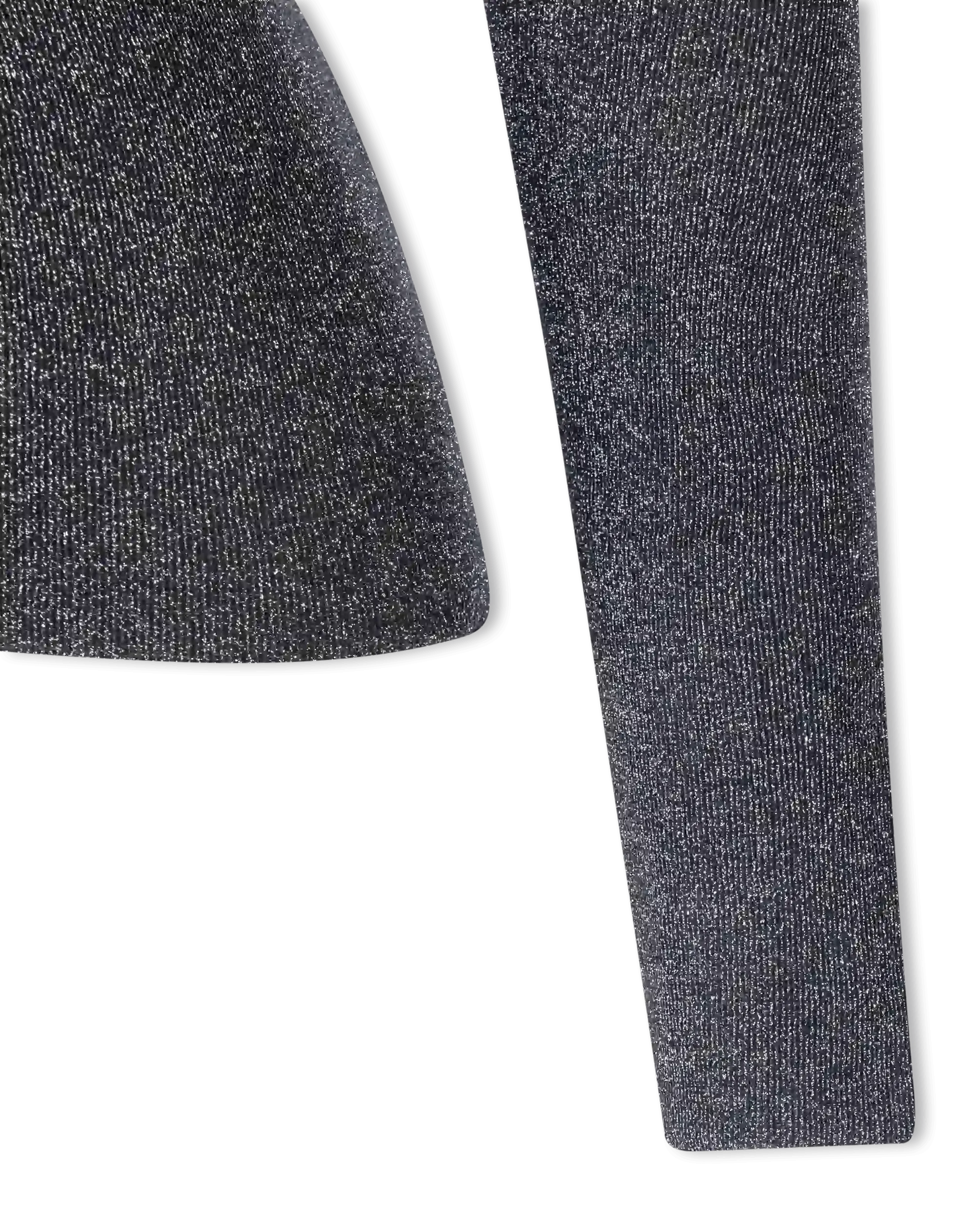 Metallic Lurex Ribbed Turtleneck Sweater - Women's Shiny Knit Top for Party & Holiday - Perfect for Christmas, NYE & Festive Occasions