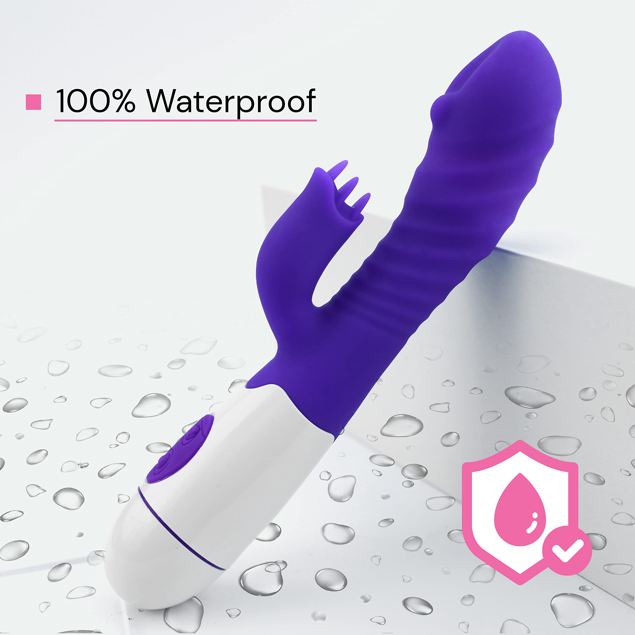 Premium Silicone Clitoral Vibrator for Women - 19cm Length, 3cm Diameter, Red Adult Toy - Powerful & Quiet G-Spot Stimulator - Perfect for Solo Play & Couples Intimacy - FOPS W36-7