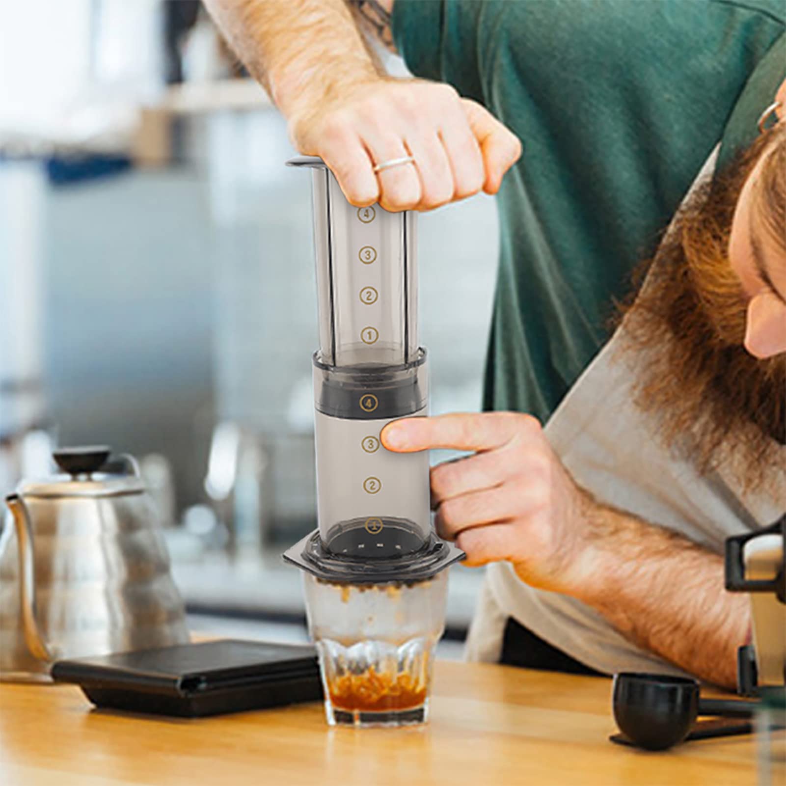 Portable Manual Espresso Coffee Maker Kit - Compact Camping Coffee Pot for Outdoor Travel, Home & Office Use | Perfect for Hiking, Backpacking & Daily Brewing