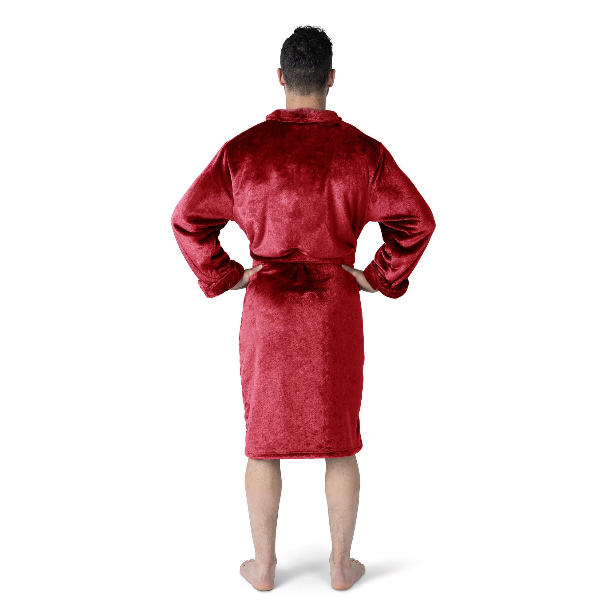 Premium NBA Silk Touch Bath Robe for Men - Soft & Luxurious Large/X-Large Size - Perfect for Spa, Lounging & Post-Shower Comfort
