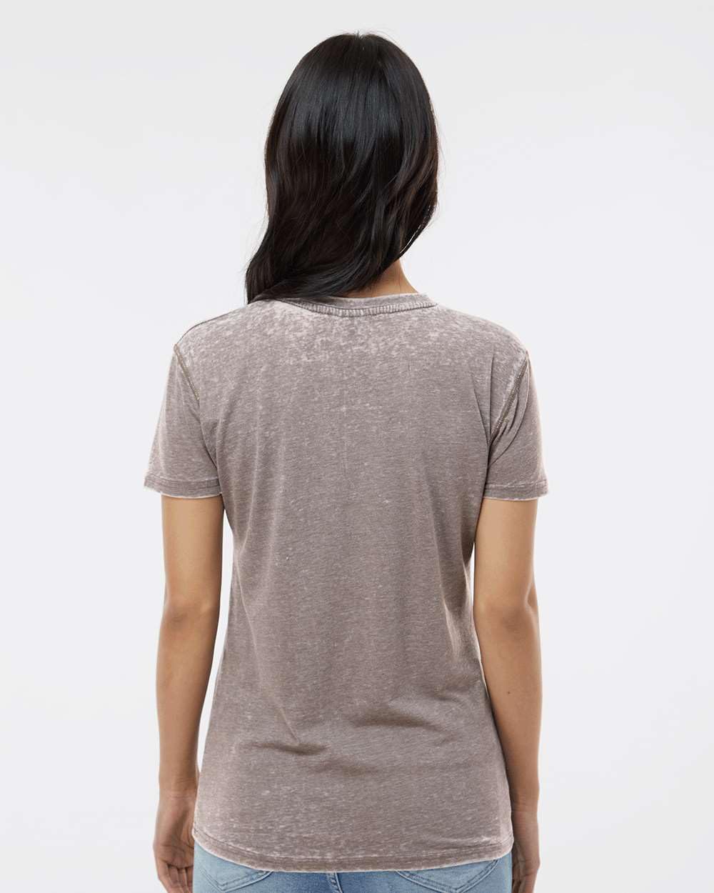 J America Ladies' Zen Jersey T-Shirt - Soft Cotton Relaxed Fit Tee for Women (Dark Smoke, Medium) | Perfect for Yoga, Casual Wear & Everyday Comfort