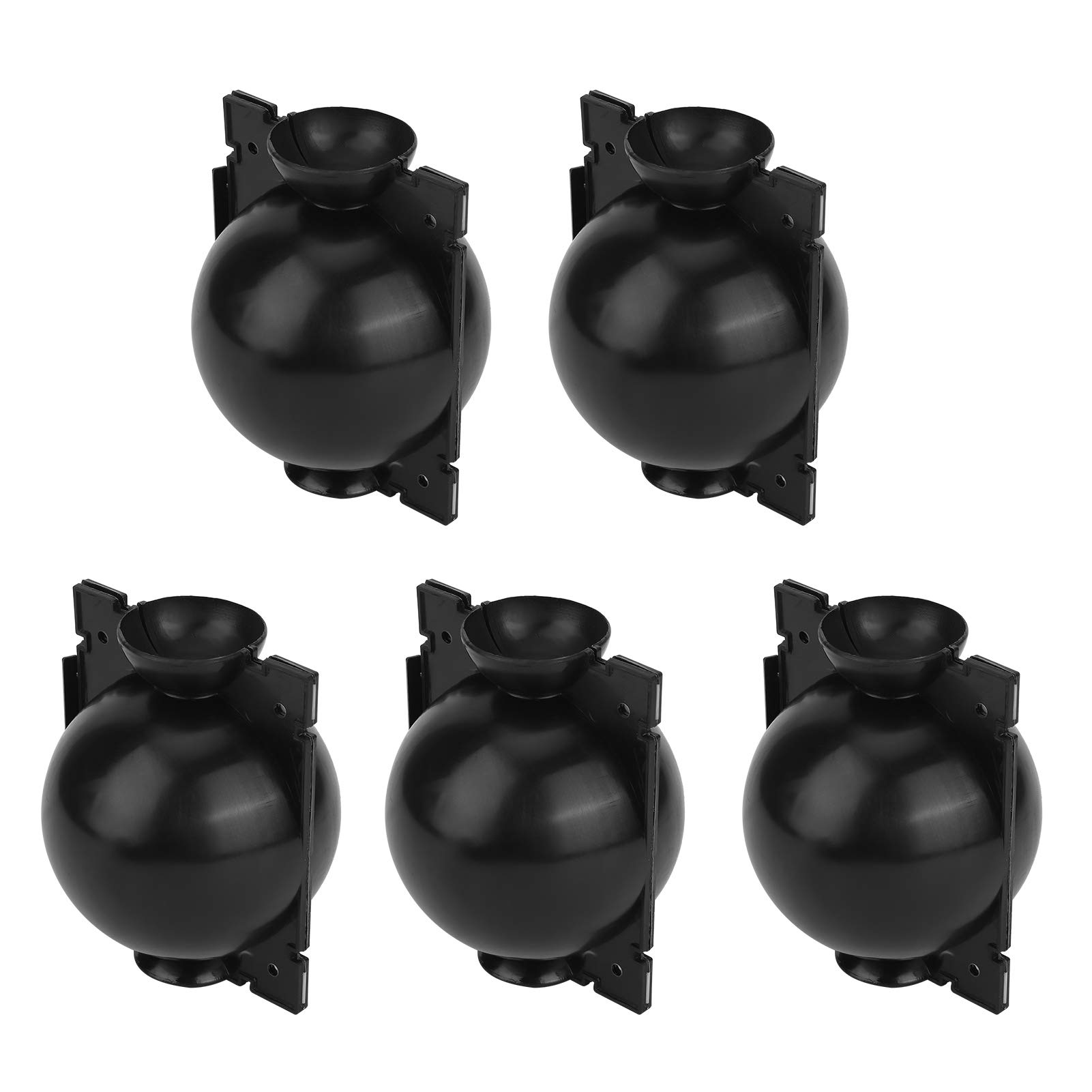 Wosume 5-Pack Reusable Plant Grafting Boxes - 8.5cm/3.3in Rooting Balls for Gardening, Greenhouse & Hydroponics - Black (Ideal for Tomato, Rose & Fruit Tree Propagation)