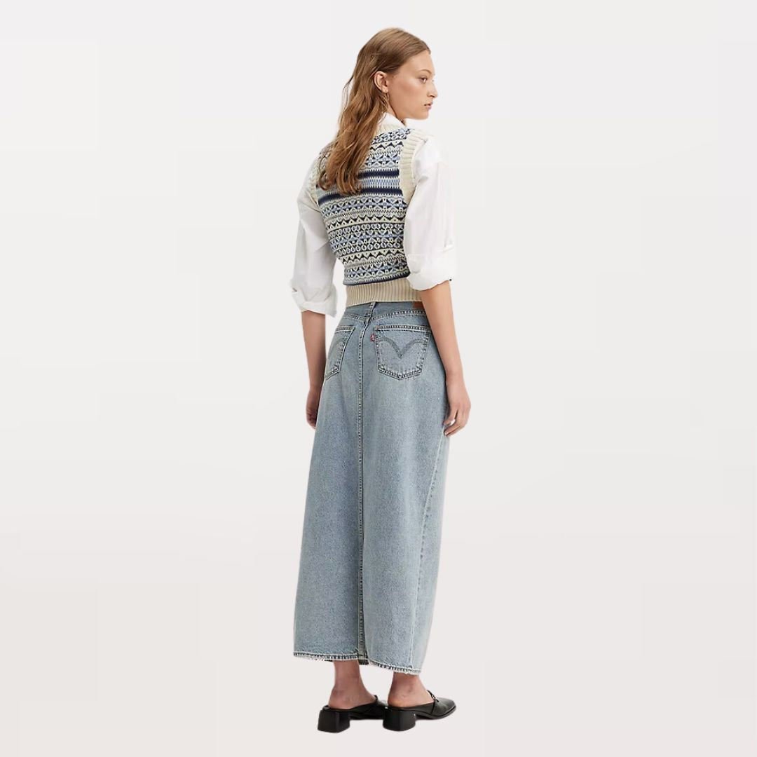Elegant Ankle-Length Column Skirt for Women - Flowy High Waist Maxi Skirt with Slit - Perfect for Office, Party & Summer Outfits