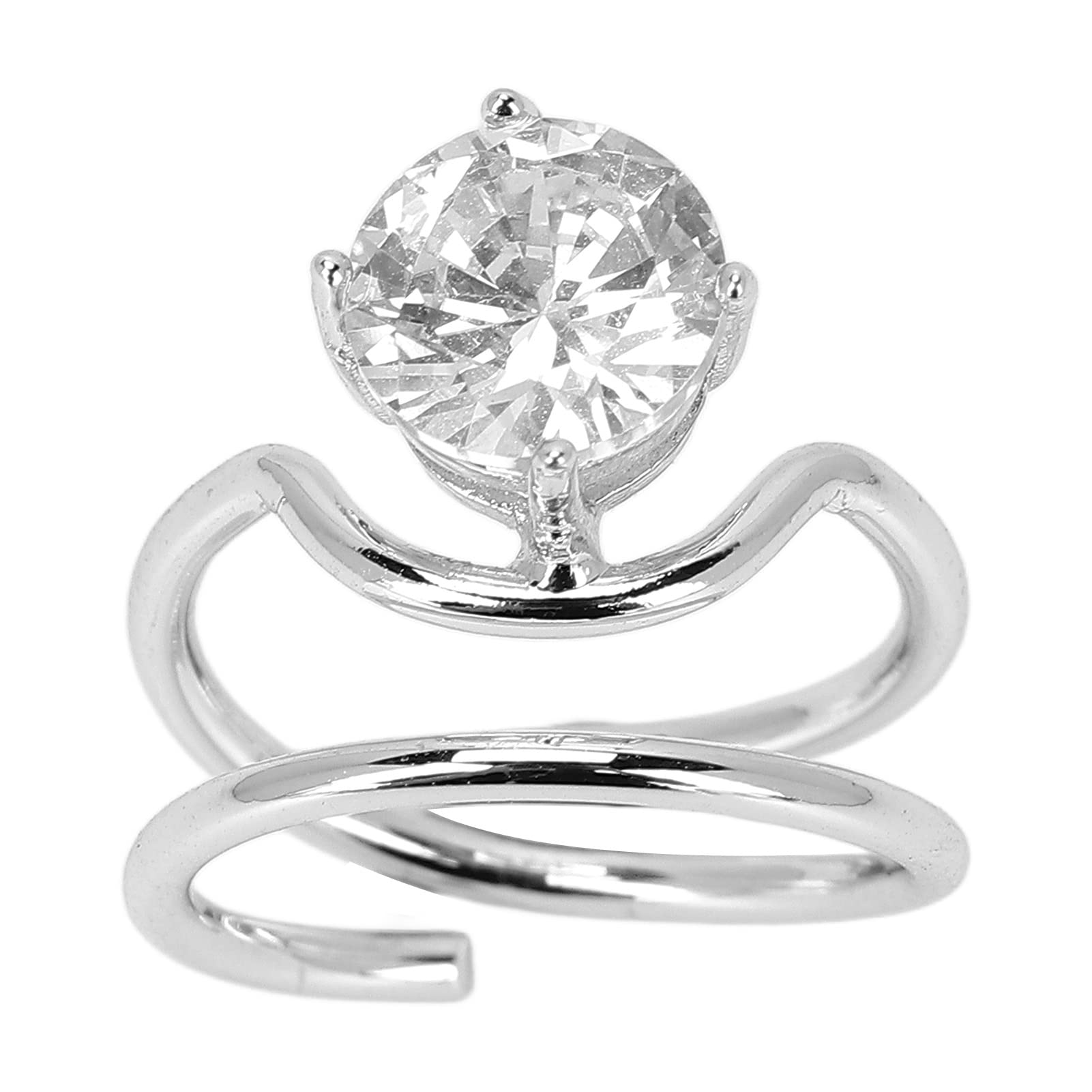 Elegant Electroplated Copper Women's Nail Rings - Stylish 3053 Platinum Nail Art Jewelry for Fingertip Protection & Decoration | Perfect Gift for Nail Lovers, Ideal for Parties, Weddings & Fashion Accessories