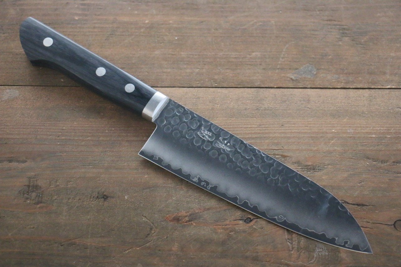 Premium Seisuke VG1 Santoku Knife 165mm with Pakkawood Handle - Japanese Kitchen Knife for Slicing, Dicing & Chopping Vegetables, Meat & Fish - Ideal for Home Chefs & Professional Cooks