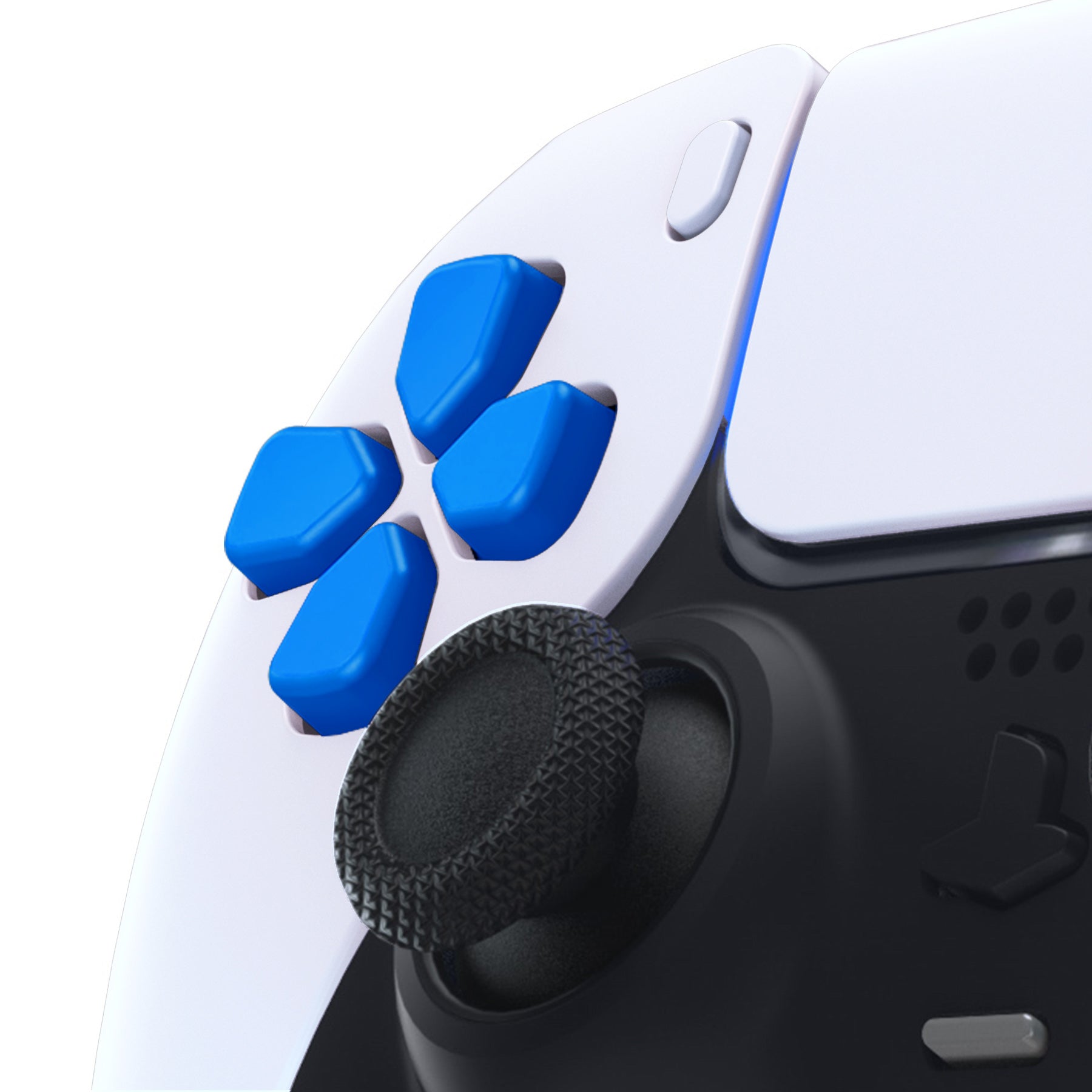 eXtremeRate Ergonomic Split D-Pad Buttons (SDP Buttons) for PS5, PS5 Edge & PS4 Controllers - Blue | Enhanced Gaming Precision for FPS, Fighting & Retro Games