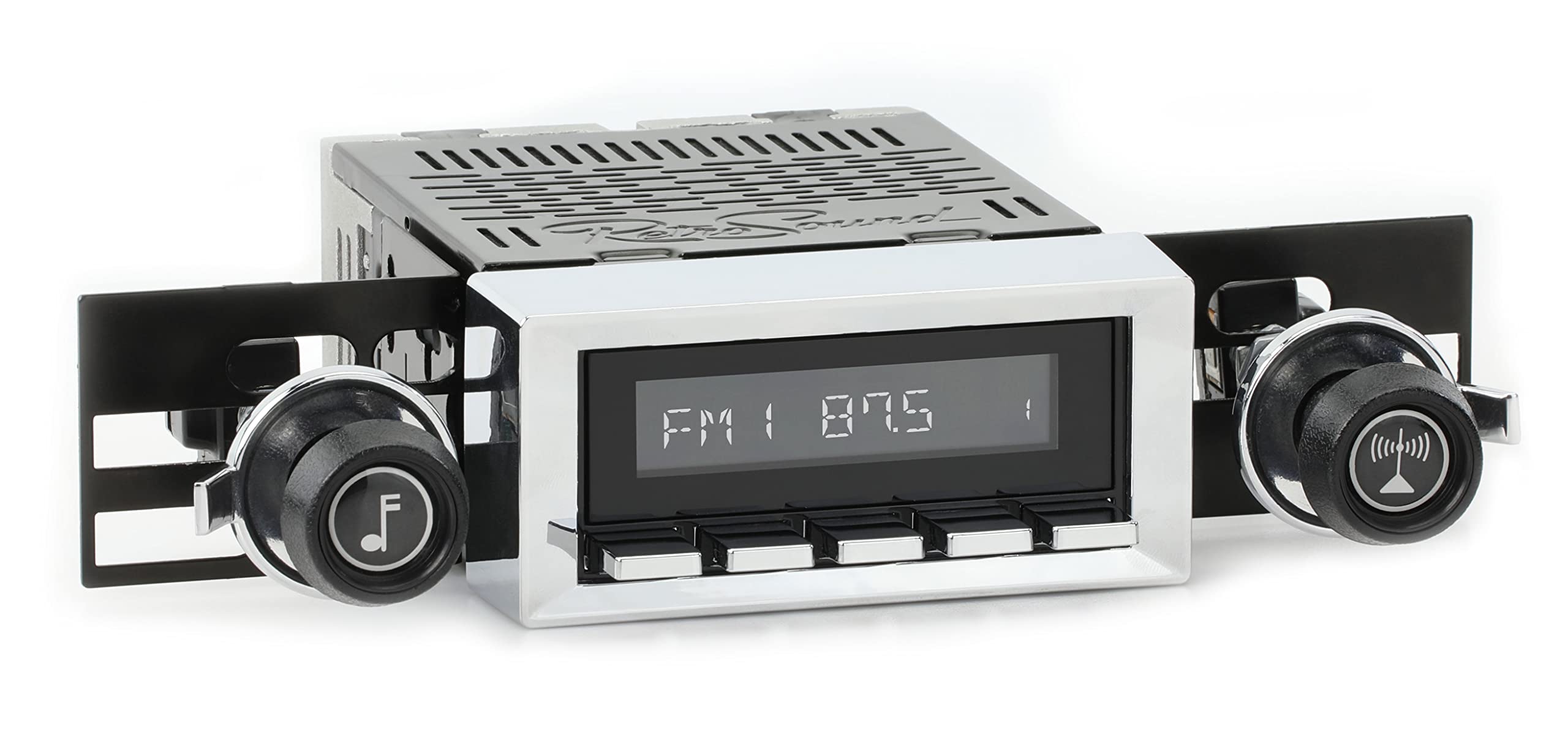 Retro Manufacturing LBC-116-117-37-73-B Long Beach Radio - Compatible with 1970-81 Chevy Camaro & Pontiac Firebird - Classic Car Stereo Upgrade for Vintage Restoration & Cruising