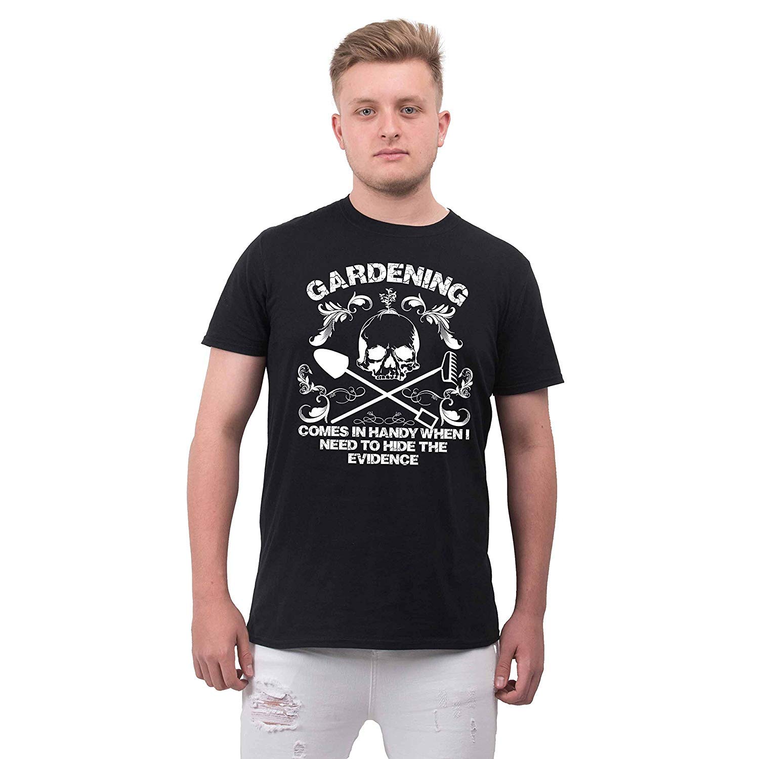 Funny Gardening Skull & Bones T-Shirt for Men - Cool Father's Day Gift Idea - Perfect for Outdoor Activities, BBQ Parties & Casual Wear
