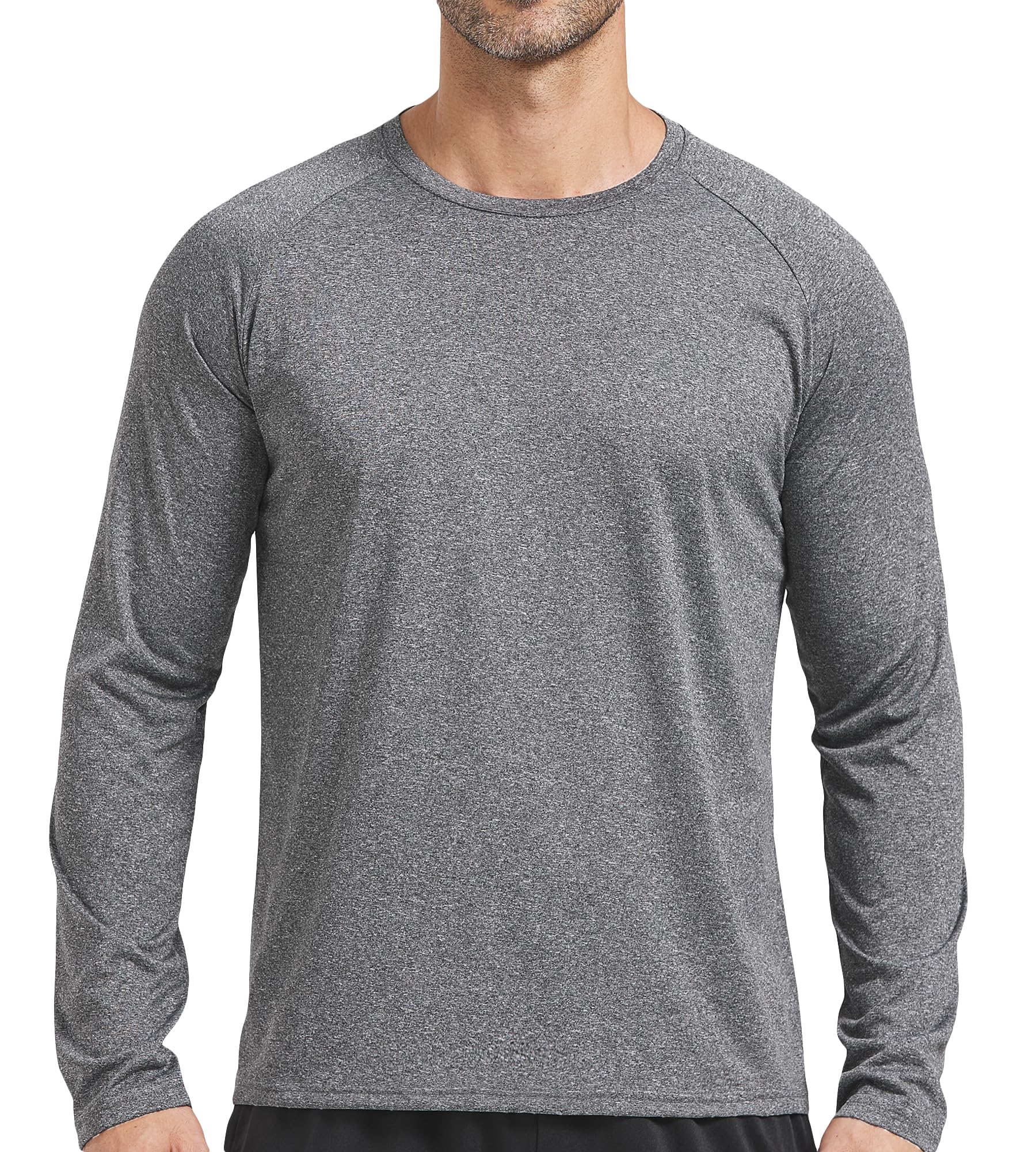 4 Pack Men's Dry Fit Moisture Wicking T-Shirts - Athletic Running Gym Workout Long Sleeve Shirts for Men - Perfect for Sports, Training & Outdoor Activities