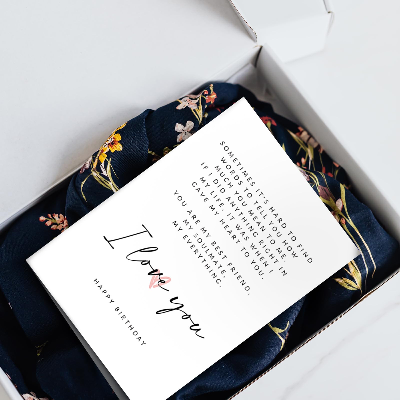 Romantic Birthday Poem Card for Him & Her - Thoughtful Love Greeting Card for Boyfriend, Girlfriend or Partner | Perfect for Anniversaries, Valentine's Day & Special Occasions