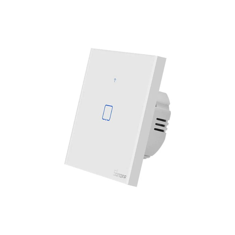 Smart WiFi Touch Wall Switch - Sonoff TX T1EU1C 1 Channel White | Voice Control with Alexa & Google Home | Perfect for Smart Home Lighting Control