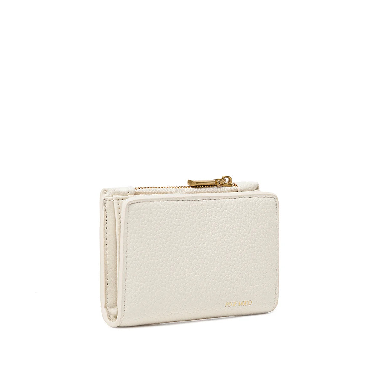 Aiko Wallet in Coconut Cream Pebbled Leather - Stylish & Durable Women's Wallet for Everyday Use, Travel & Gifts
