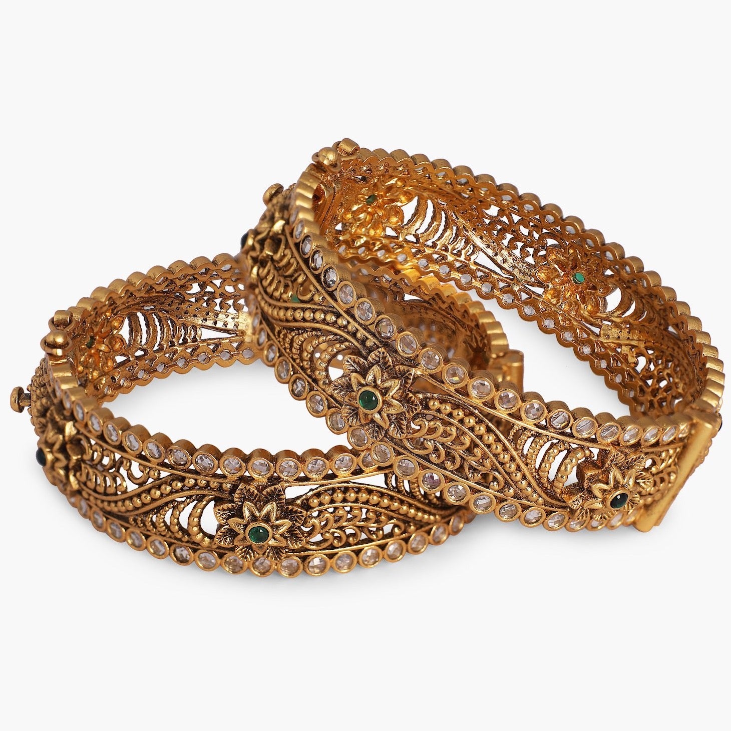 Vintage Botanical Bangles - Handmade Floral Bracelets for Women - Perfect for Boho, Wedding & Everyday Wear