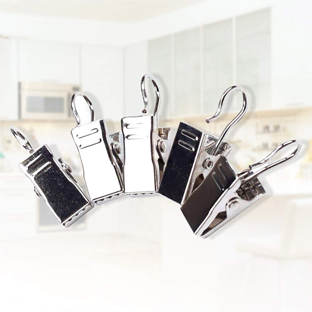 FOMIYES 120 Pcs Curtain Clips - Heavy Duty Metal Hooks for Hanging Lights, Wires & Shower Curtains - Perfect for Home Decor, Wedding, Party & Holiday Decorations