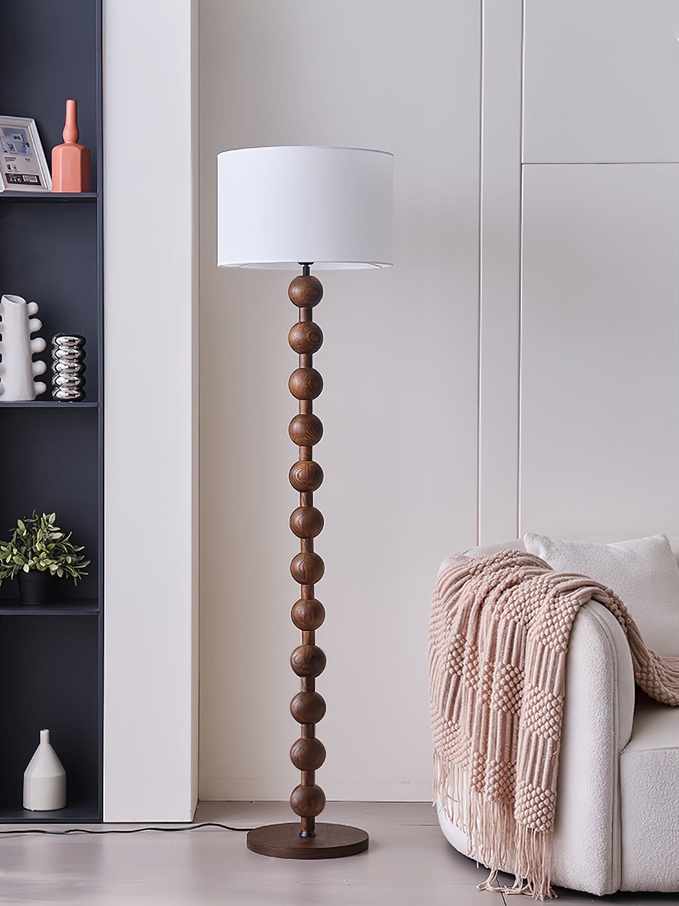 Hugo Barbell Floor Lamp - Modern Industrial Style Adjustable Standing Light for Living Room, Bedroom, or Office - Perfect for Reading, Working, and Ambient Lighting
