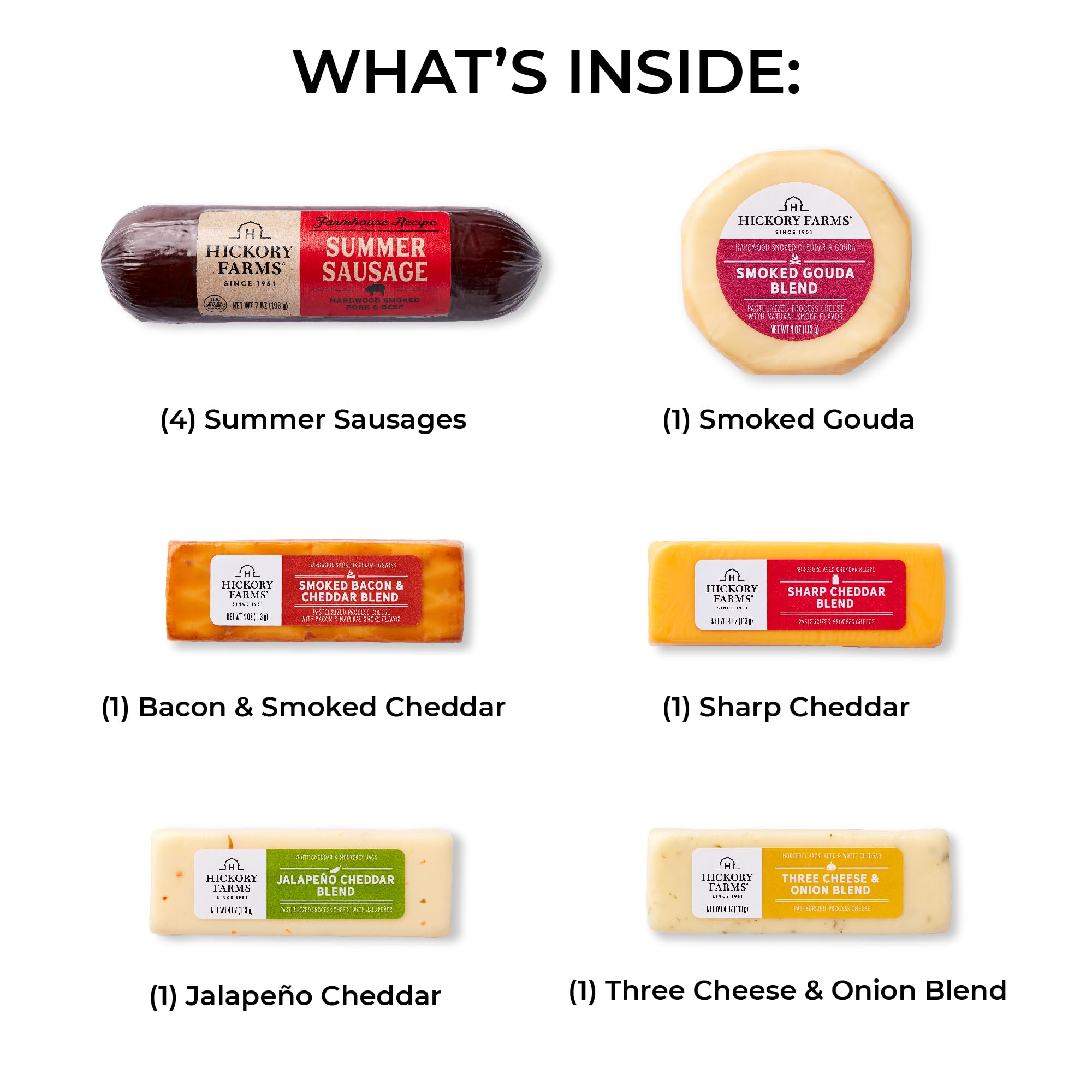 Hickory Farms Valentine’s Day Gift Basket - Premium Farmhouse Meat & Cheese Collection | Gourmet Charcuterie Board | Sausage & Cheese Gift Box for Father's Day, Mother's Day, Housewarming | Perfect for Holiday Gifting, Parties & Family Gatherings