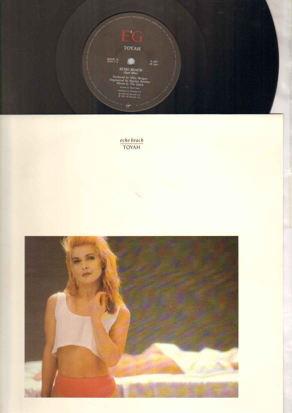 Toyah - Echo Beach - 12 Inch Vinyl Record - Limited Edition Collectible for Music Lovers & Vinyl Enthusiasts - Perfect for Home Listening, DJ Sets & Retro Music Collections