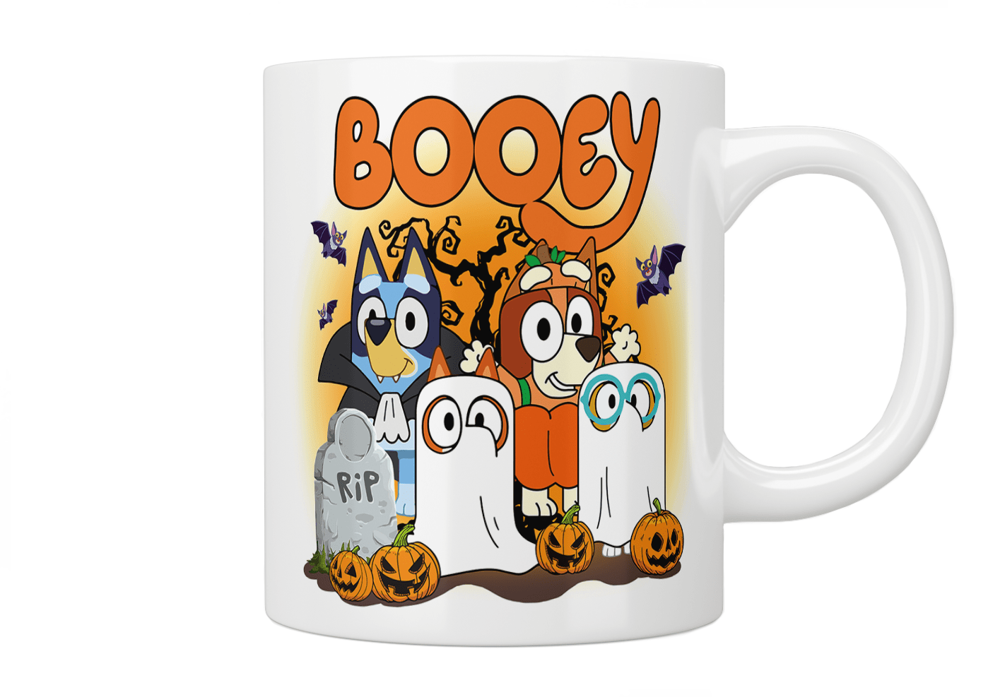 Bluey Halloween Mug - Booey Themed Ceramic Coffee Cup for Kids & Adults | Perfect for Halloween Parties, Trick or Treating & Gift Giving