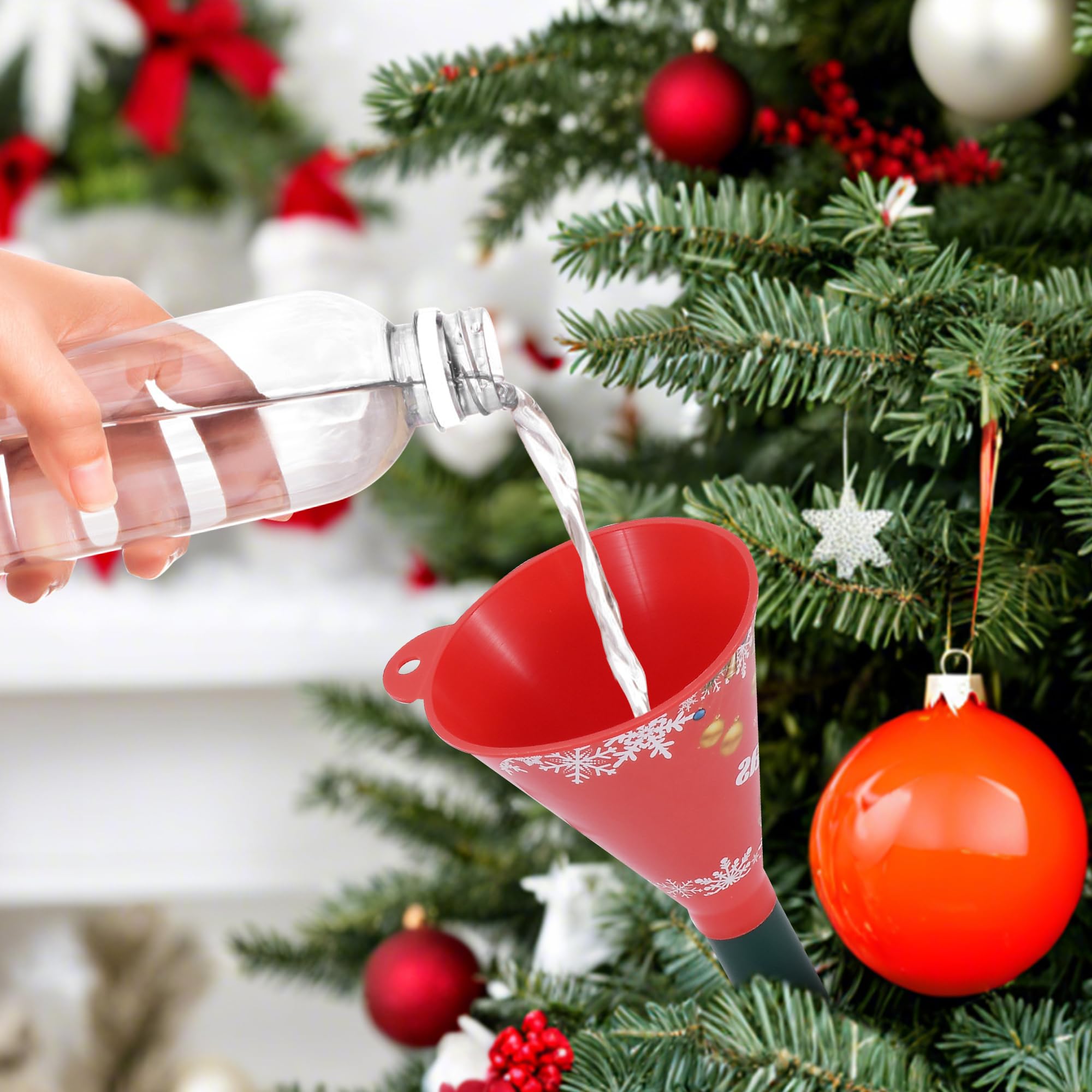 39in Christmas Tree Water Funnel - Long Xmas Plant Watering Spout Tool for Indoor & Outdoor Trees | Easy Tree Care Accessory for Holiday Decorations