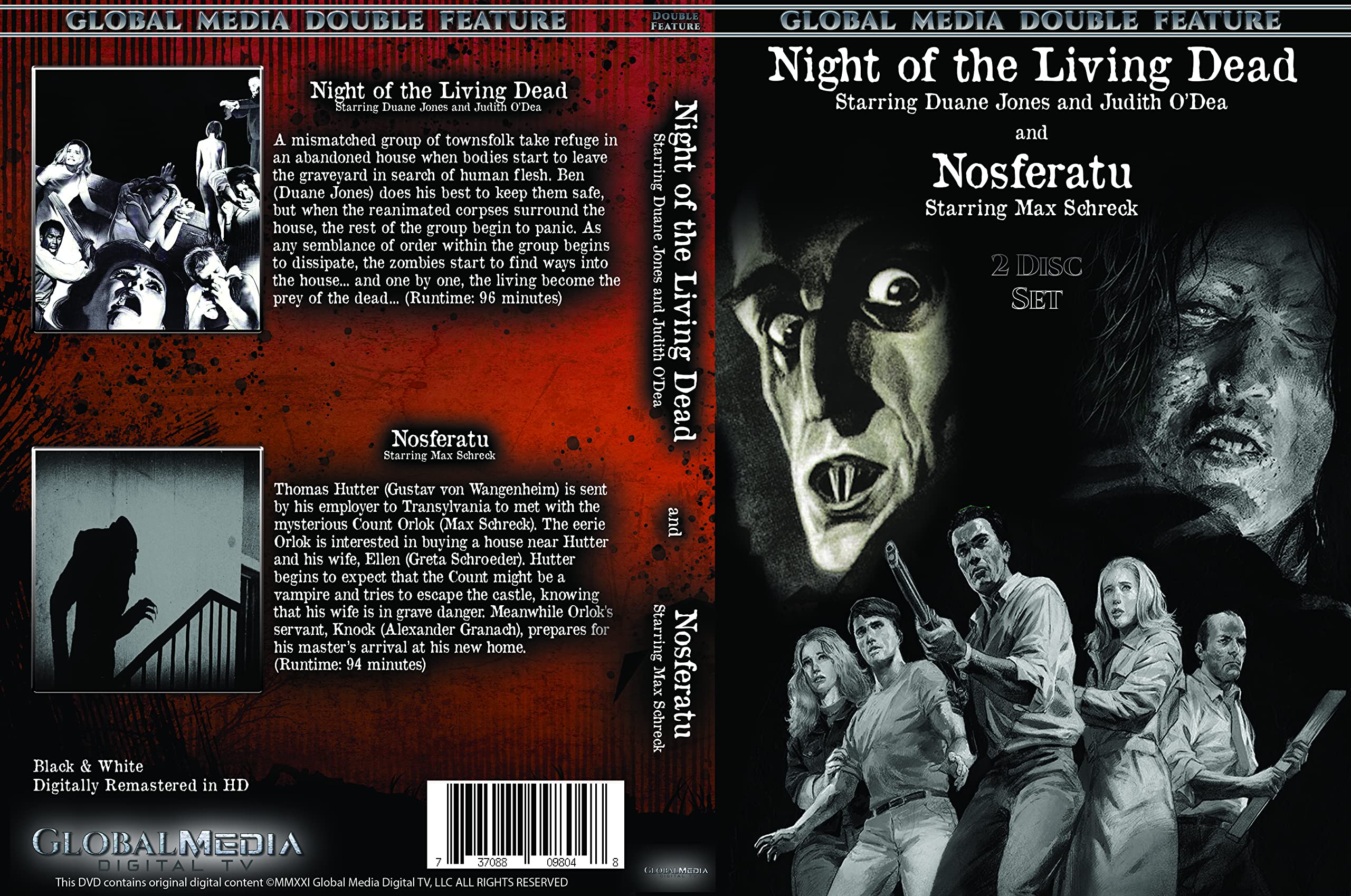 Night of the Living Dead & Nosferatu Classic Horror Movie Bundle - Perfect for Halloween Movie Nights & Horror Film Collections