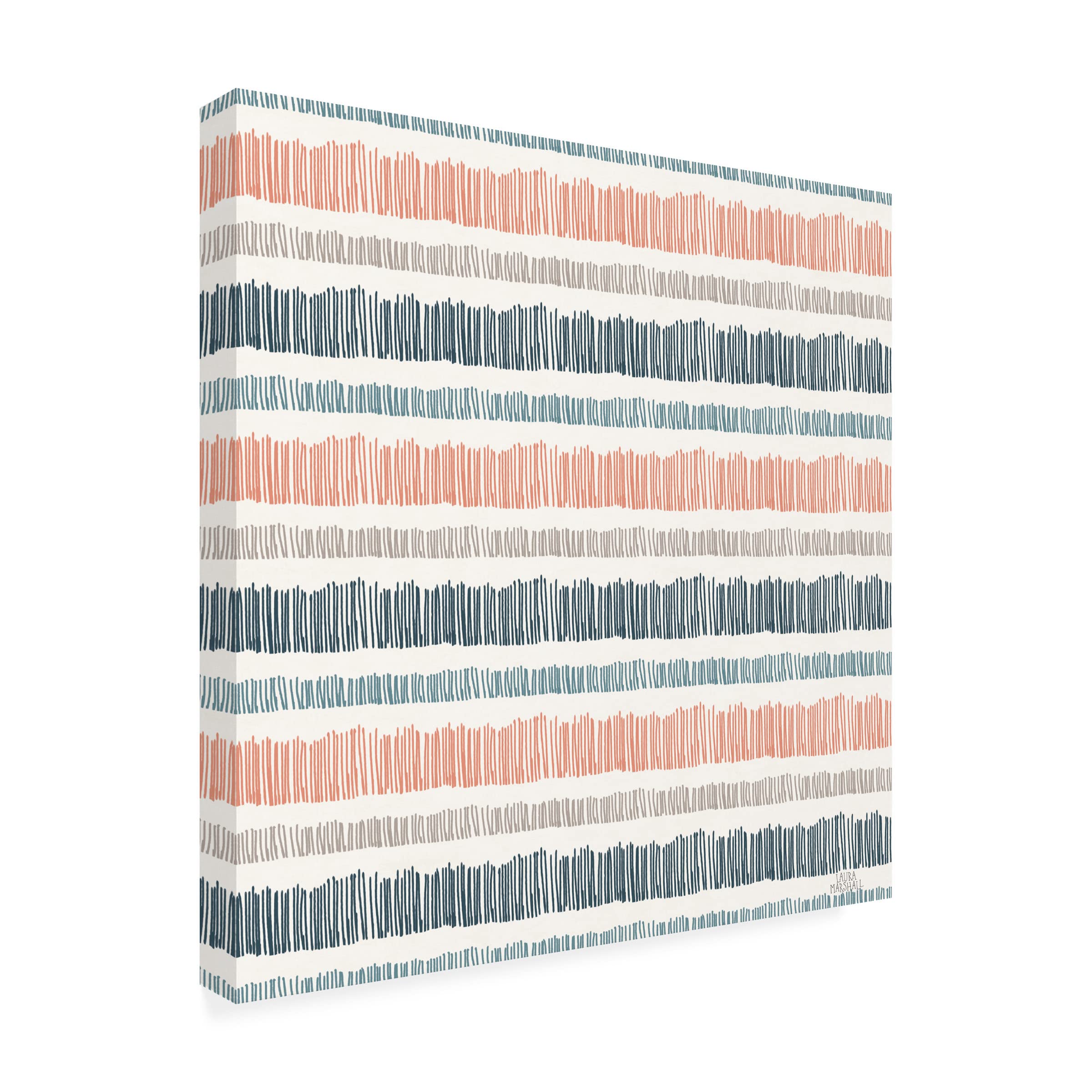 Laura Marshall 'Seaside Village Pattern VIIIA' Canvas Wall Art Print - Coastal Home Decor for Living Room, Bedroom & Office | Trademark Fine Art Collection