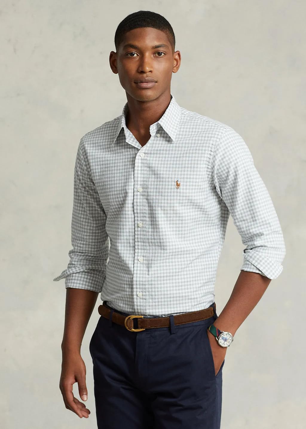 Ralph Lauren Men's Classic Oxford Shirt - Slim Fit Button Down Dress Shirt for Business & Casual Wear | Office, Date Night, Wedding & Formal Occasions