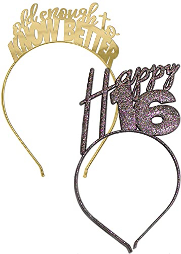 2pc Happy 16 (Black) Old Enough (Gold)