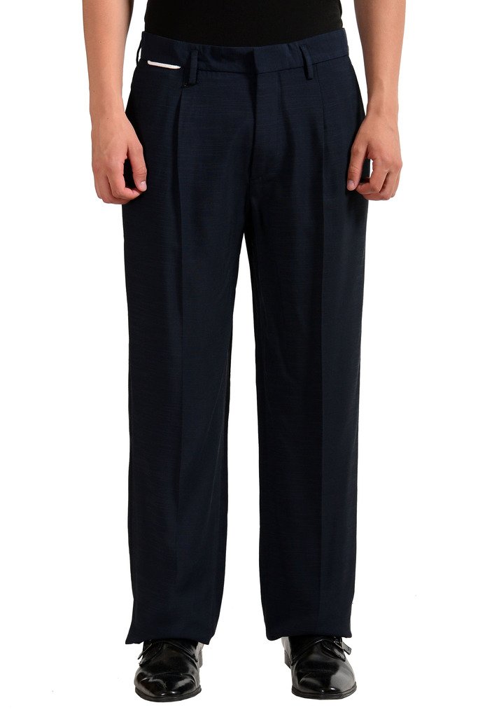 Marc Jacobs Men's Navy Blue Dress Pants - Slim Fit Formal Trousers for Business & Office Wear | Perfect for Weddings, Interviews & Professional Events