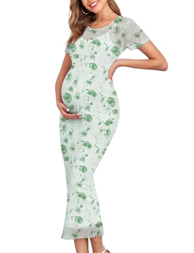 Short Sleeves, Floral4: Green Rose