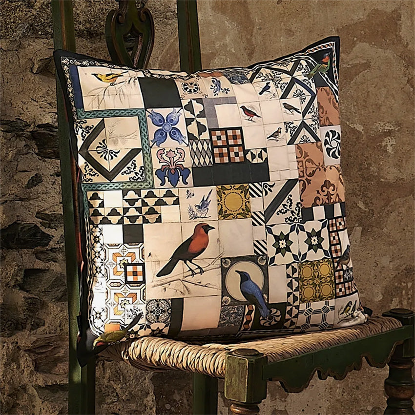 Christian Lacroix Lisboa Spring Tomate Cushion - Luxury Decorative Throw Pillow for Sofa, Bed & Home Decor - Perfect for Living Room, Bedroom & Office Accent