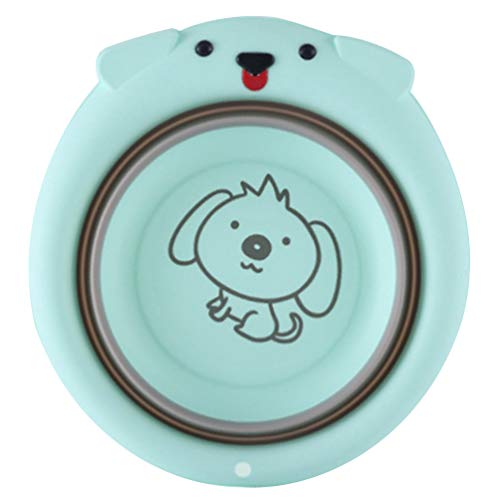 TOYANDONA Collapsible Baby Sink - Portable Wash Basin & Dish Tub for Travel, Camping, Hiking, Outdoor & Car Use - Space Saving Foldable Design - Perfect for Baby Bath, Laundry & Dishwashing (Blue)