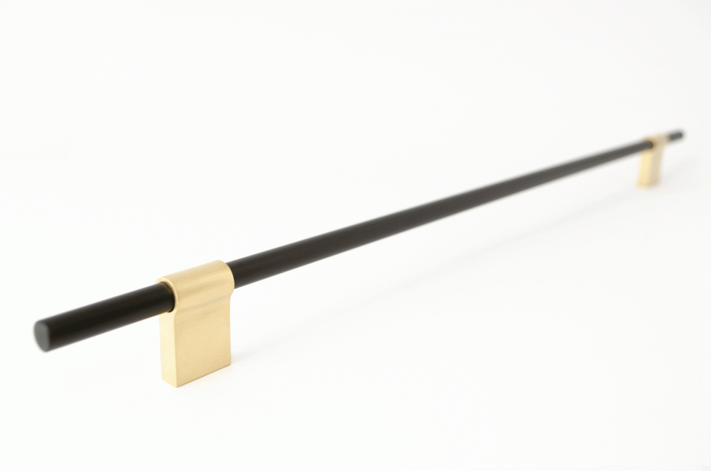 Black and Brushed Brass T-Bar Cabinet Knobs & Drawer Pulls - Modern Hardware for Kitchen, Bathroom & Furniture Upgrade