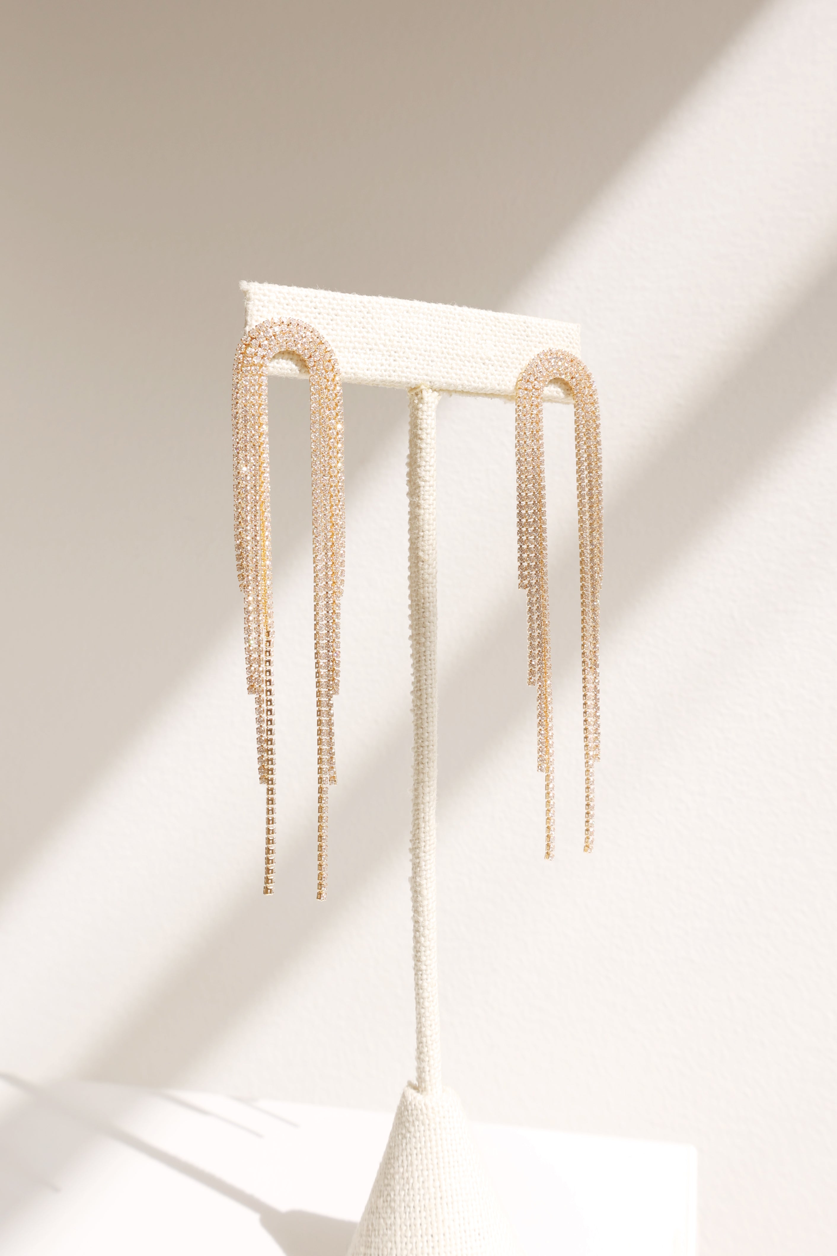 Gold Rain Drop Earrings for Women - Elegant Dangle Hoop Earrings - Perfect for Weddings, Parties & Everyday Wear