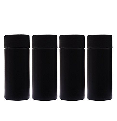 Confidence Empty Liquid Bottles - Travel Size Refillable Containers for Creams, Lotions & Cosmetics (1-Pack, Black) - Perfect for Home, Salon & On-the-Go Use