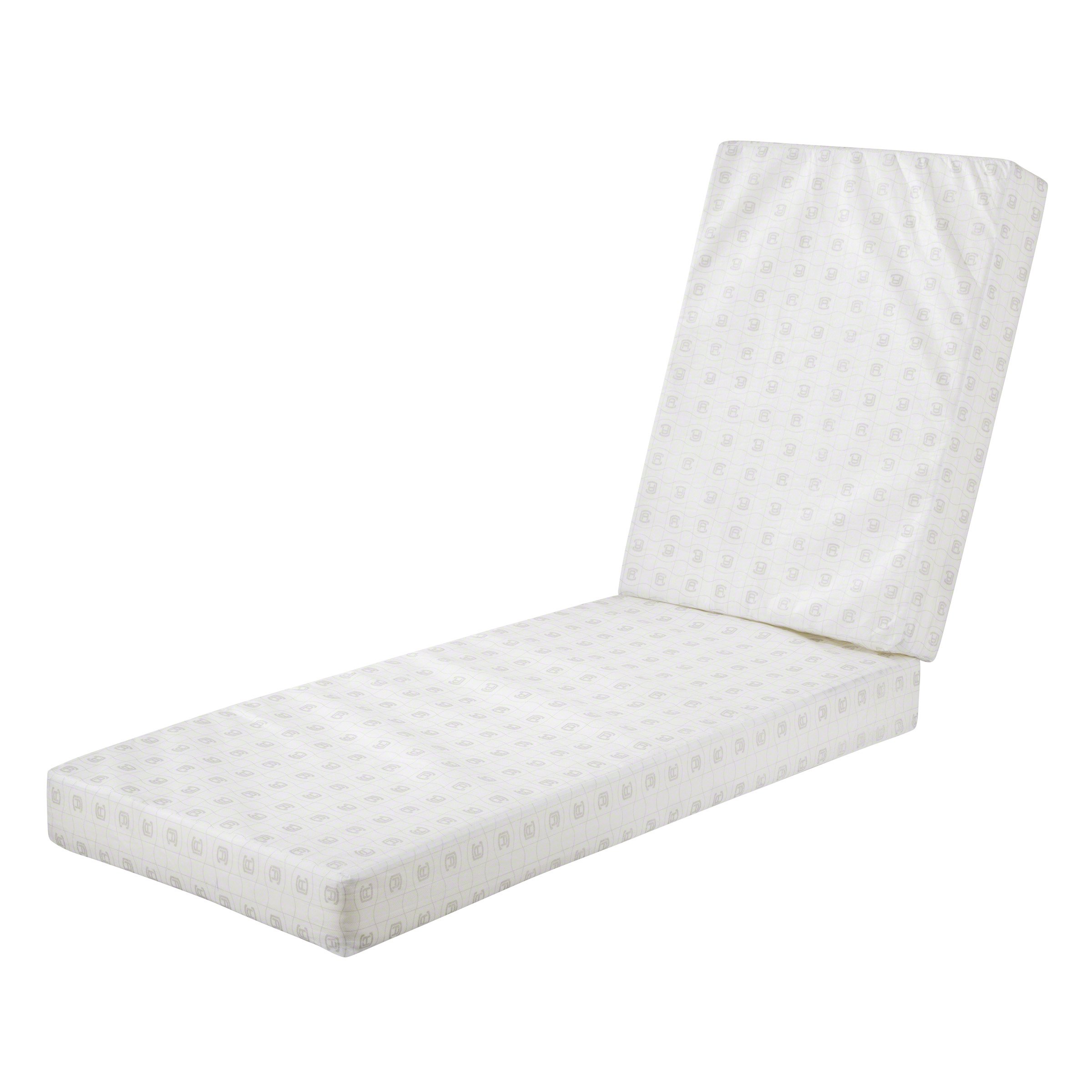 Classic Accessories Montlake 80x26 Outdoor Chaise Lounge Cushion - FadeSafe, Water-Repellent, Light Charcoal - Perfect for Patio, Poolside, and Garden Relaxation
