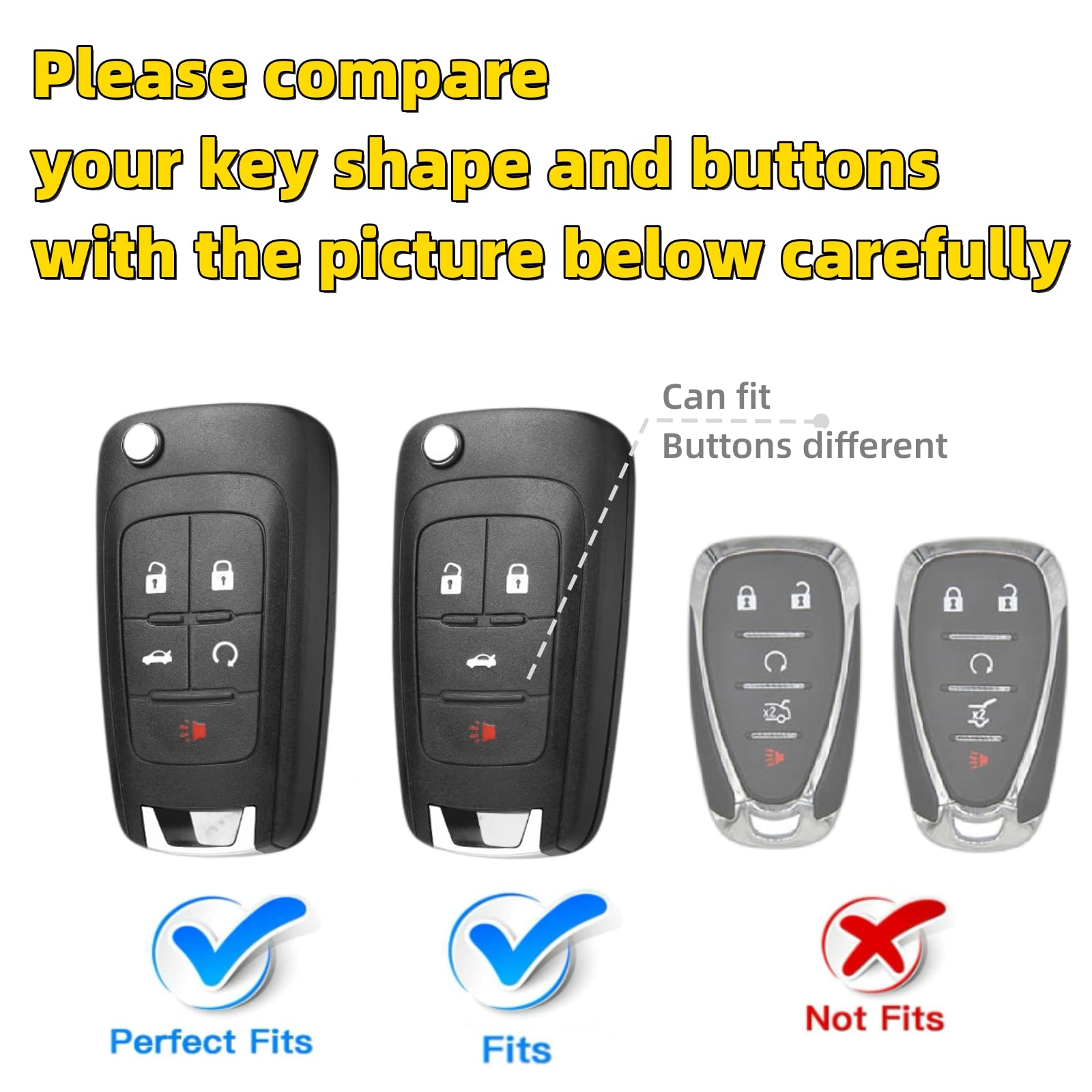 Fashion Key Chain Bracelet Key Holder for Chevrolet Chevy Equinox Camaro Cruze Malibu Sonic Volt Spark Buick Encore GMC - Car Keys Organizer for Women & Men, Perfect for Daily Use and Travel Accessories