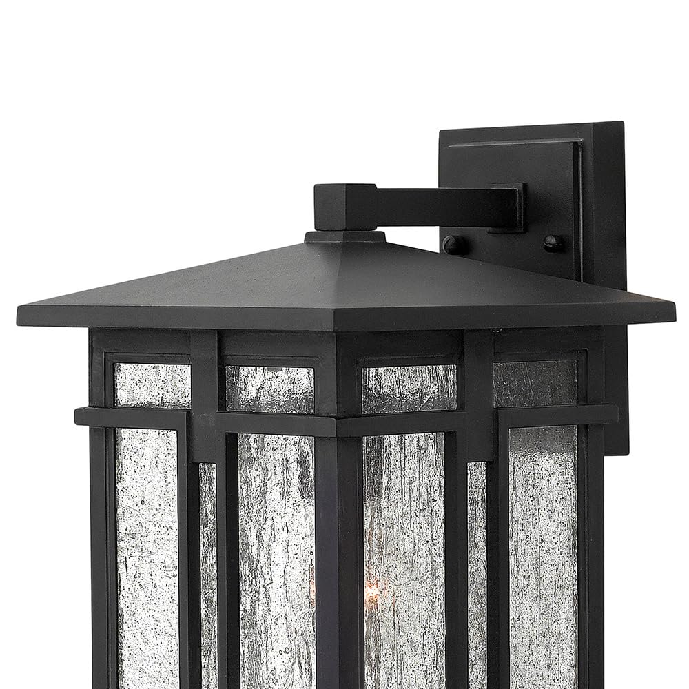 Hinkley Tucker Collection One Light Medium Outdoor Wall Mount - Museum Black Finish - Exterior Wall Sconce for Porch, Patio, and Garden Lighting