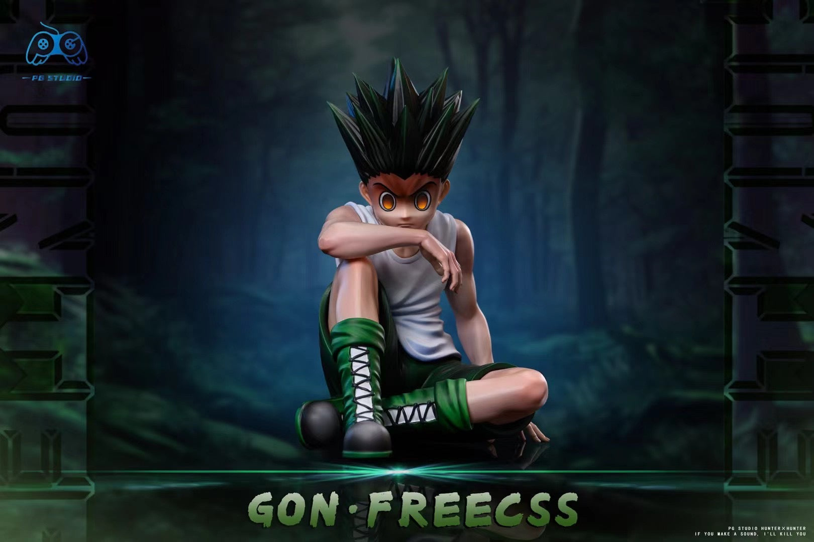 PG Studio Sitting Pose Gon Freecss & Killua Zoldyck Anime Figures - Hunter x Hunter Collectible Statue for Home Decor, Office Display, and Anime Fan Gifts