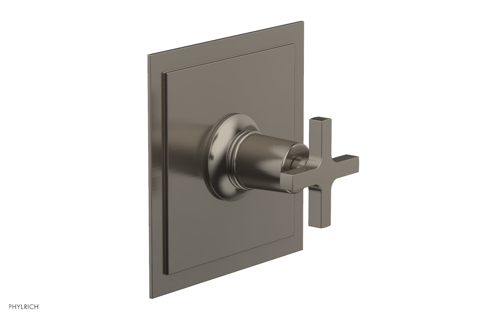 HEX MODERN Pressure Balance Shower Faucet Trim Kit with Cross Handle - Chrome Finish for Bathroom & Shower Upgrade | Perfect for Modern Home Renovation