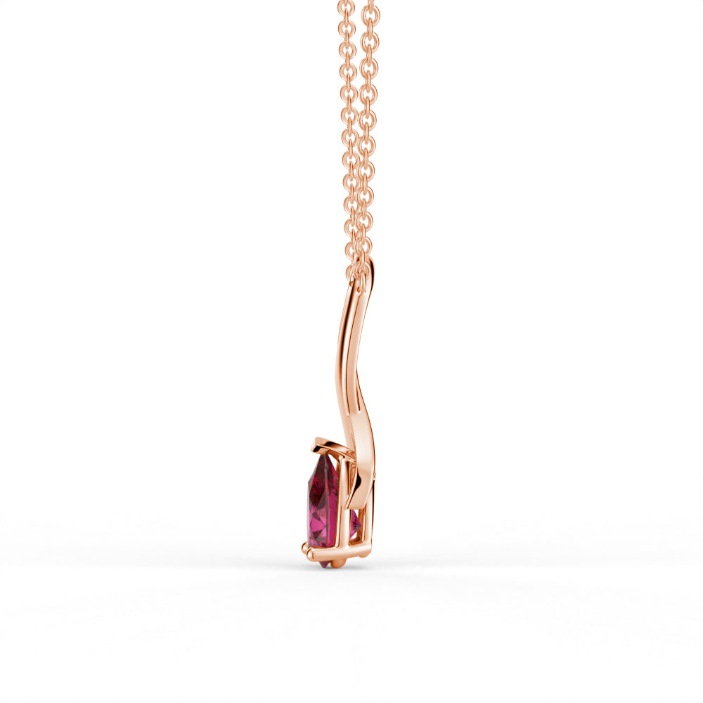 Pink Sapphire Necklace and Earrings Set - Elegant Jewelry Gift for Women, Durable Sterling Silver, Perfect for Valentine's Day, Anniversary, Birthday & Special Occasions