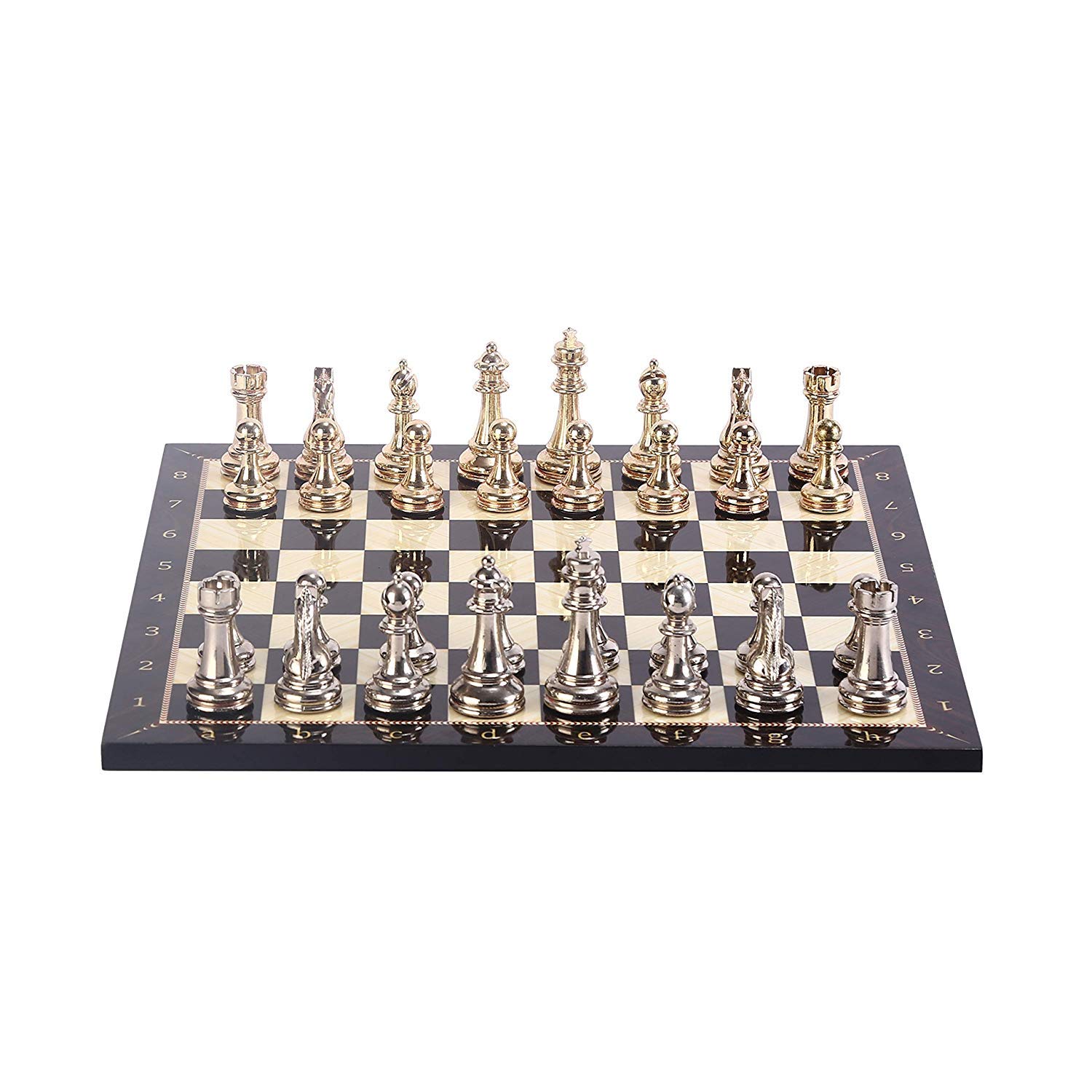 Premium Handmade Wooden Chess Set for Adults - Classic Walnut Chess Board with 2.96