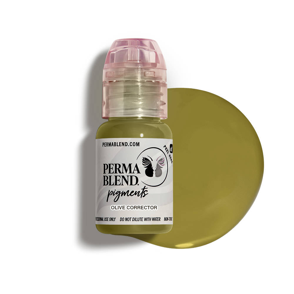 Perma Blend Olive Corrector Pigment - Dark Circle & Blemish Neutralizer - Vegan Color Correcting Makeup for All Skin Tones | Perfect for Daily Use & Professional Makeup Artists