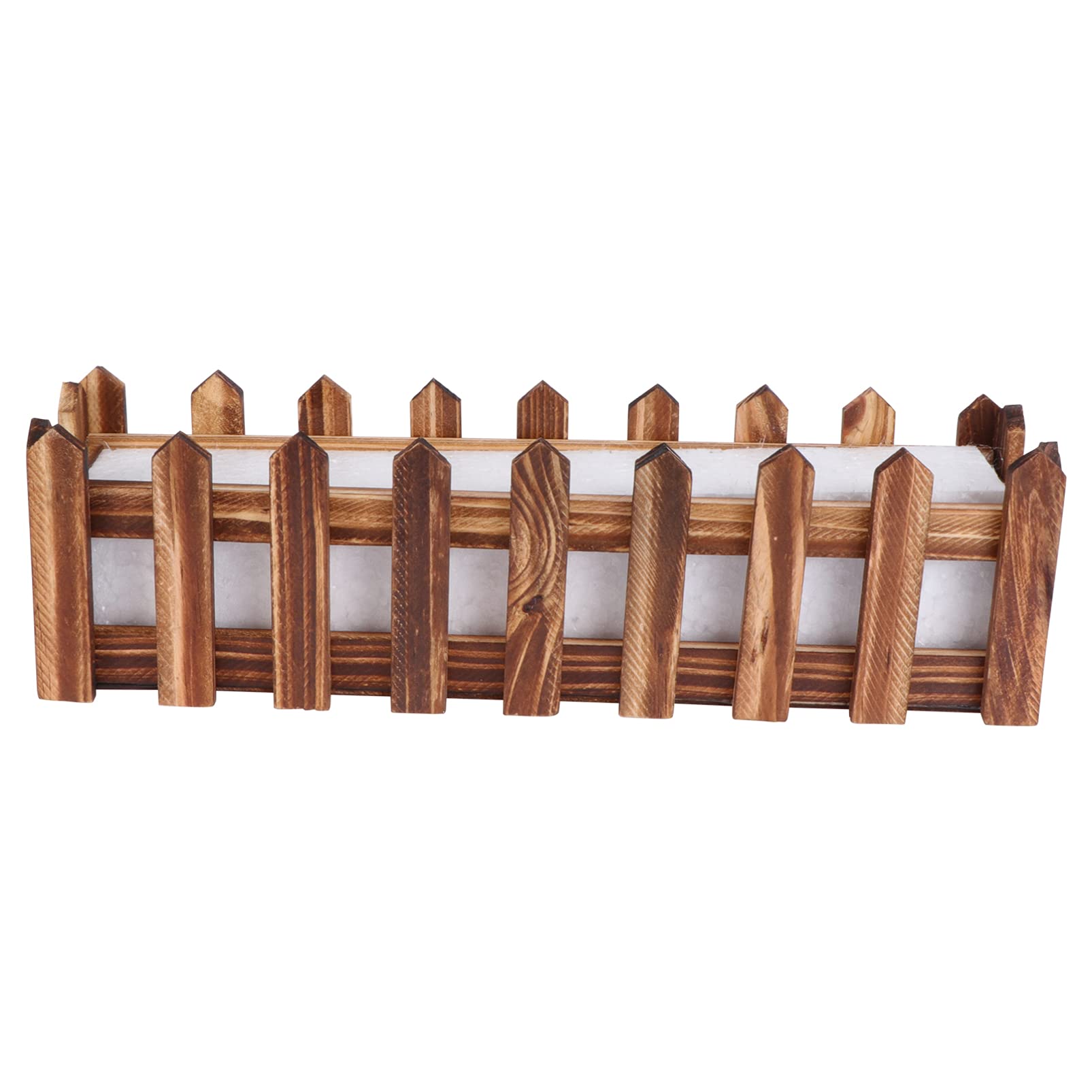 Rustic Wooden Picket Fence Flower Box - Garden Window Planter Box with Foam Insert for Outdoor Flowers, Plants & Herbs | Perfect for Windowsills, Balconies & Patio Decor