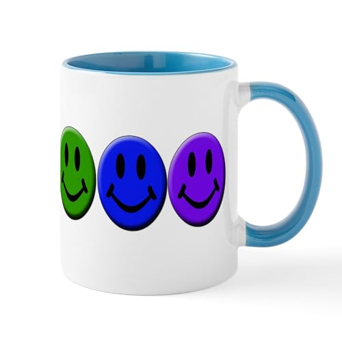 White/Blue Inside - Gay Happy Faces Mug