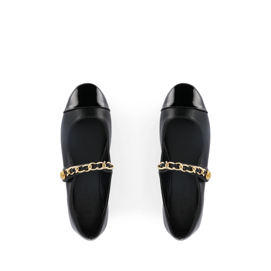 CALAN Black Patent Leather Shoes - Stylish & Durable for Women's Formal Wear & Evening Events