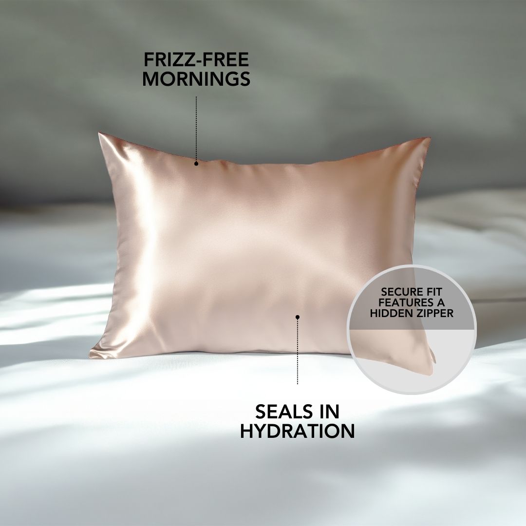 Satin Pillowcase Set of 2 for Hair Protection - Soft & Smooth Hairbrella Pillow Covers for Frizz-Free Hair & Skin Care (Perfect for Curly Hair, Dry Hair & Overnight Beauty Routine)