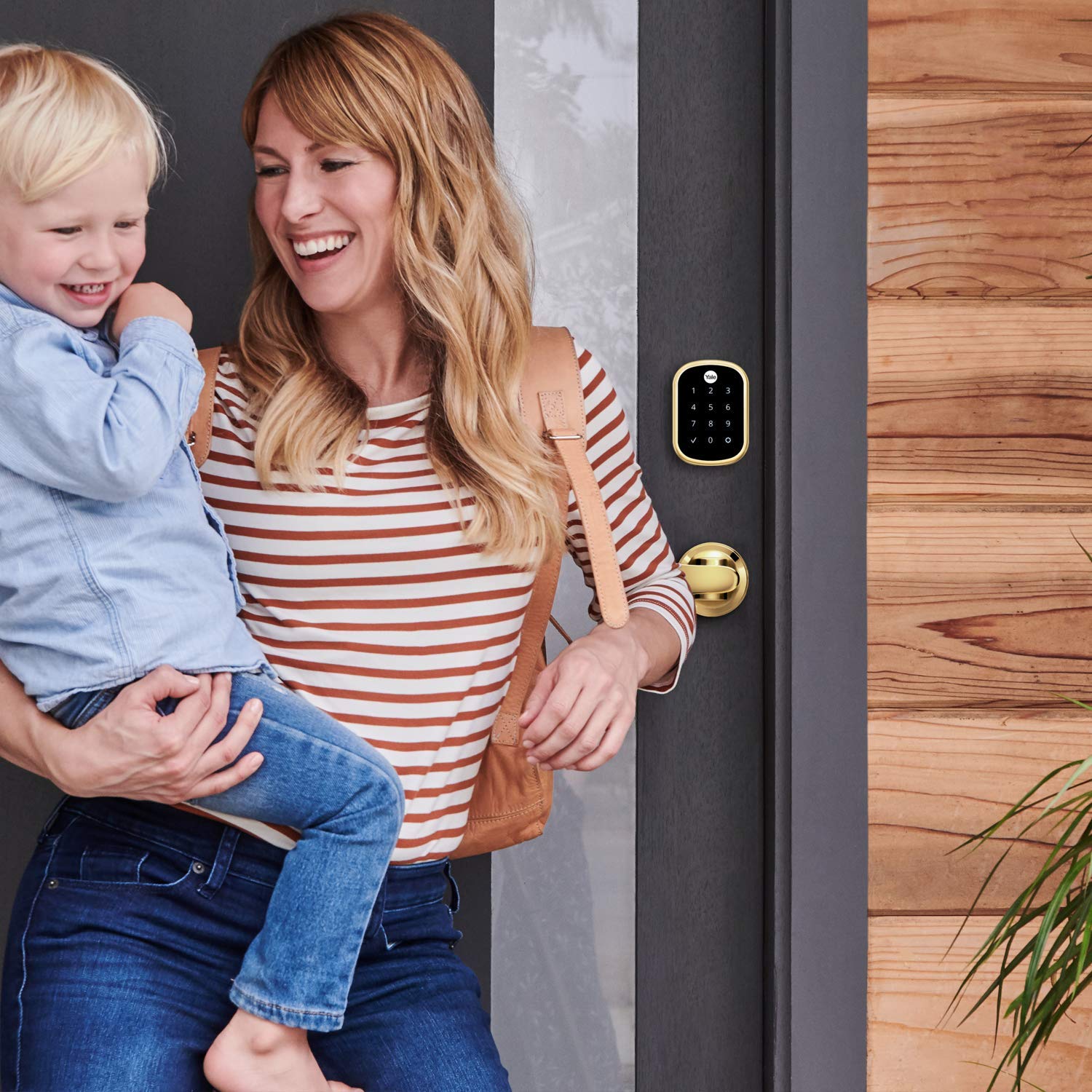 Yale Assure Lock SL Wi-Fi Touchscreen Smart Lock - Keyless Entry, Remote Access & Auto-Lock, Polished Brass Finish for Home Security & Smart Home Automation